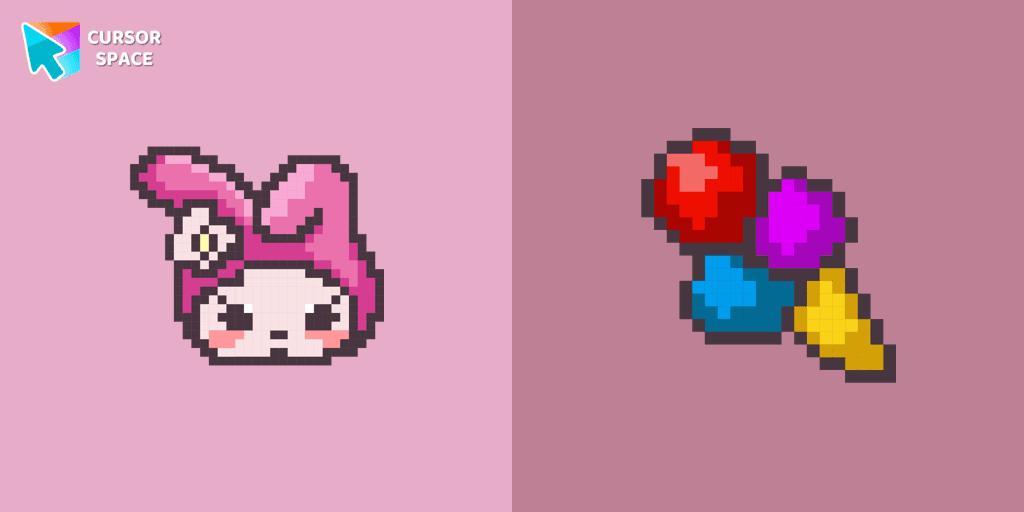 My Melody Pixel cursor cursor pack